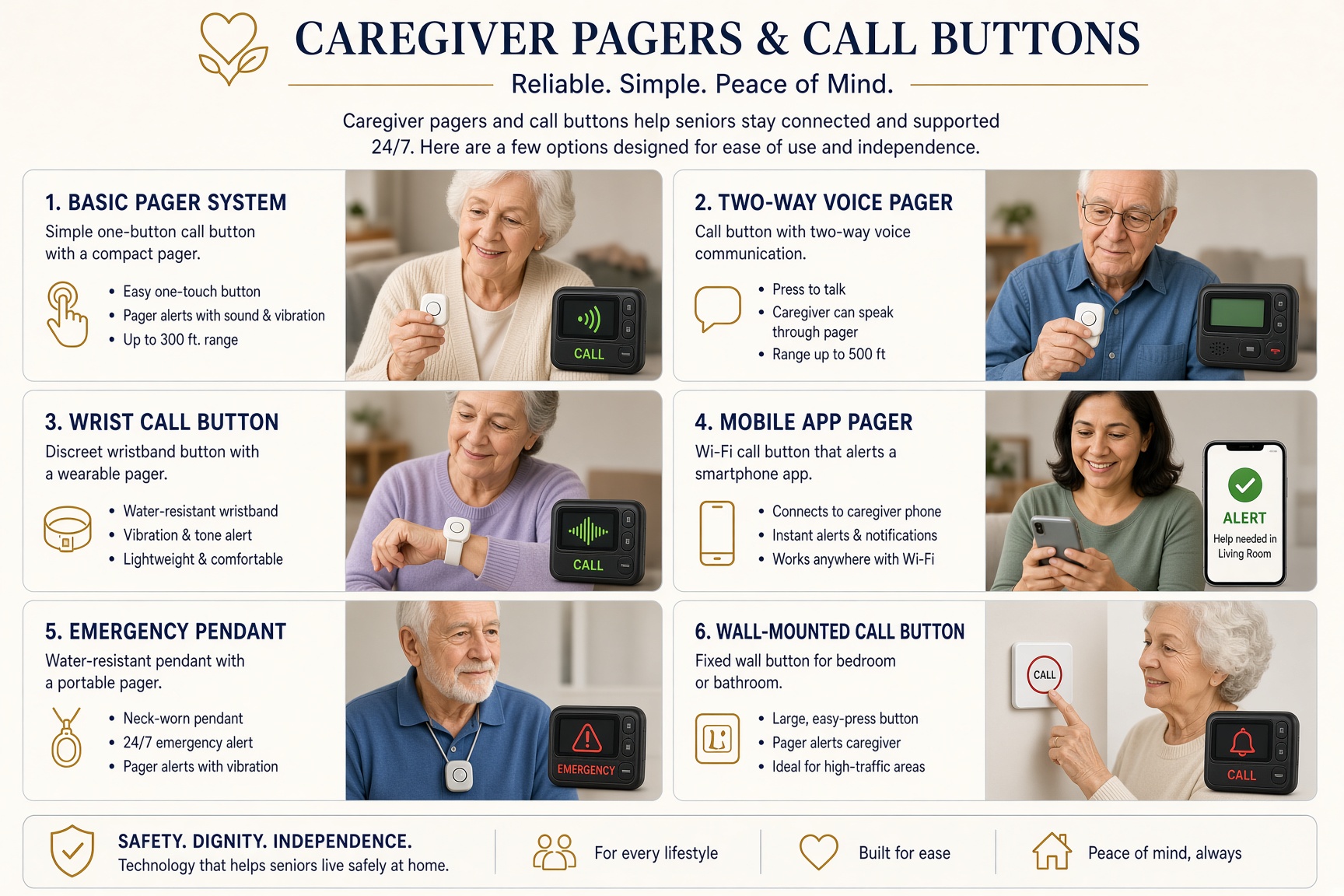 Caregiver Pagers and Call Buttons